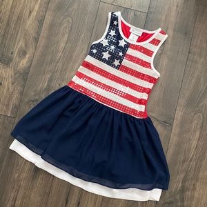 Bonnie Jean red white and blue summer dress